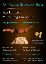 Load image into Gallery viewer, Energise-X Drink & Sublingual Powder, NAD+ NMN CoQ10 Vitamins - Increase Energy, Reduce Fatigue - Anti-Ageing