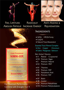 FEEL ALIVE - NMN-XR,  1,000mg NMN + 1,000mg Resveratrol + Vitamins, Energy, Virility, Fertility, Pregnancy, Nursing, Peri & Menopause Support - unisex