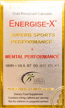 Load image into Gallery viewer, Energise-X GENIUS pills - Maximum Physical Energy &amp; Mental Performance - Excellent Exam &amp; Study aid - 1,000 mg NMN CoQ10 Citicoline All Vitamins &amp; Minerals
