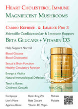 Load image into Gallery viewer, Immune 3 - Magnificent Mushrooms: Heart Brain Function + Vit D3 Beta Glucans & Adaptogens