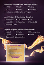 Load image into Gallery viewer, "Bye Bye Lines & Wrinkles" EVENING - Face & Skin Rejuvenation - Smooth & Soften, Lift & Tighten, NAD+ NMN Retinol Hyaluronic Acid Aloe Vera