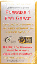 Load image into Gallery viewer, FEEL GREAT Energise 1 - Increase Energy, Brain & Heart Health - Hair Skin Fertility & Menopause - 1,000 mg NMN CoQ10 Magnesium All Vitamins & Minerals