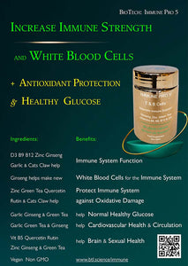 Immune 5 - Boost Immune System, White Blood Cells + Healthy Glucose