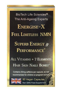 Energise-X NMN: Genius & Feel Limitless pills - Maximum Physical Energy & Mental Performance - All Vitamins & Minerals