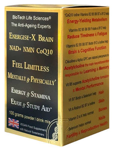 Energise-X Drink & Sublingual Powder - Virility, Fertility, Pregnancy & Nursing Support - Unisex - NAD+ NMN CoQ10 Vitamins - Increase Energy