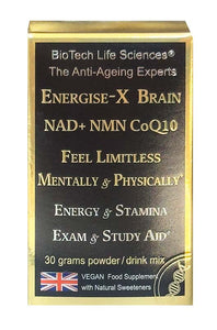 Energise-X Drink & Sublingual Powder, NAD+ NMN CoQ10 Vitamins - Increase Energy, Reduce Fatigue - Anti-Ageing