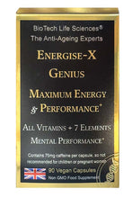 Load image into Gallery viewer, Energise-X NMN: Genius &amp; Feel Limitless pills - Maximum Physical Energy &amp; Mental Performance - All Vitamins &amp; Minerals
