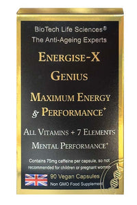 Energise-X NMN: Genius & Feel Limitless pills - Maximum Physical Energy & Mental Performance - All Vitamins & Minerals