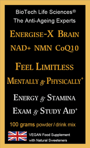 Energise-X Drink & Sublingual Powder, NAD+ NMN CoQ10 Vitamins - Increase Energy, Reduce Fatigue - Anti-Ageing