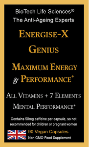 Energise X -  Maximum Performance - Minimum Effort - Reduce Tiredness. Excellent Hair Skin Nails & Bones - Ladies