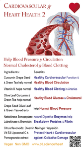 Heart Cardiovascular 2 -  Help Blood Pressure, Healthy Cholesterol, Circulation & Clotting