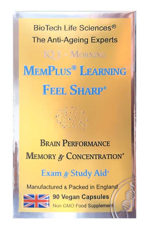 IQ1 Memory Plus Learning - Feel Sharp - Clarity & Concentration - Cognition & Study Aid