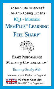 IQ1 Memory Plus Learning - Feel Sharp - Clarity & Concentration - Menopause Support - Ladies