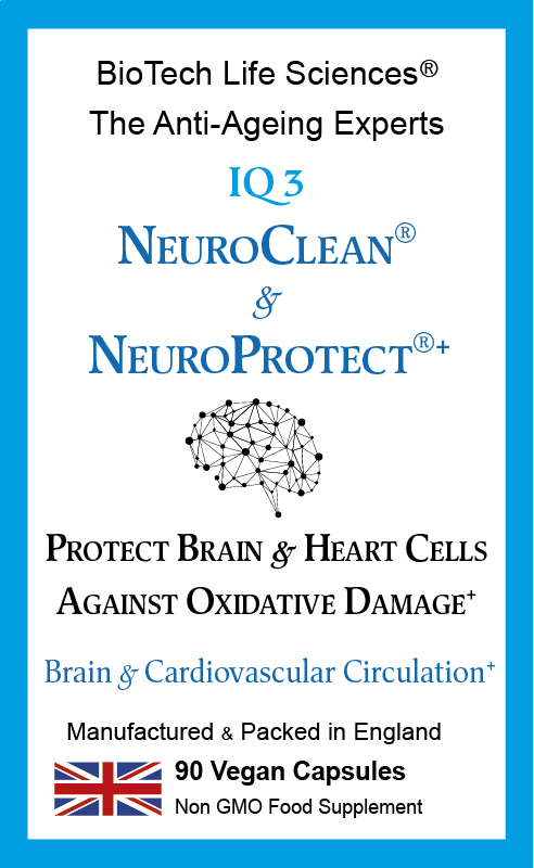 IQ3 - NeuroClean & NeuroProtect® Healthy Glucose & Cholesterol Metabolism, Help Protect Heart & Brain against Oxidative Damage