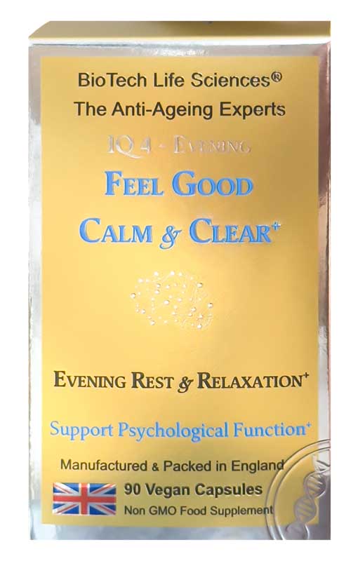 IQ4 - FEEL GOOD, Reduce Stress & Cortisol, Help Sleep, Rest & Relaxation + Adrenal Support