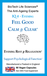 IQ4 - FEEL GOOD, Reduce Stress & Cortisol, Help Sleep, Rest & Relaxation + Adrenal Support