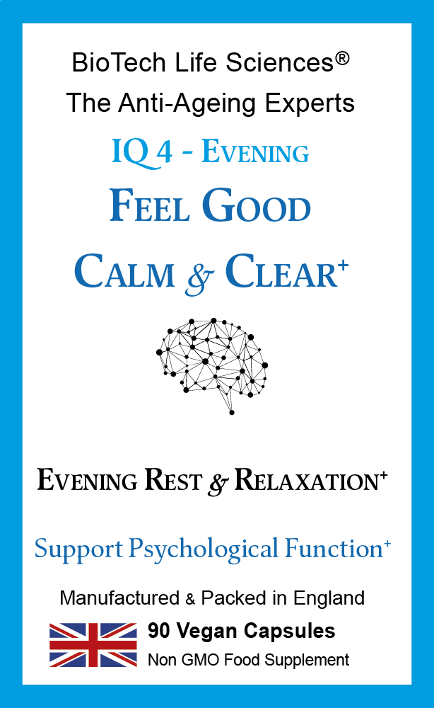 IQ4 - FEEL GOOD, Reduce Stress & Cortisol, Help Sleep, Rest & Relaxation + Adrenal Support