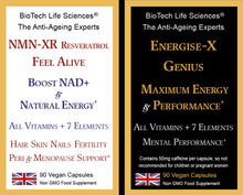 Load image into Gallery viewer, Energise-X NMN: Genius &amp; Feel Limitless pills - Maximum Physical Energy &amp; Mental Performance - All Vitamins &amp; Minerals
