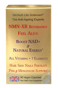 FEEL ALIVE - NMN-XR:  NMN Resveratrol + All Vitamins & Minerals, Anti-Ageing, Energy, Virility & Fertility, Peri & Menopause Support - unisex