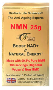 NAD+ NMN Resveratrol Drink & Sublingual Powder - Pharmaceutical Purity >99.5
