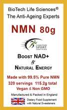 Load image into Gallery viewer, NAD+ NMN Resveratrol Drink &amp; Sublingual Powder - Pharmaceutical Purity &gt;99.5
