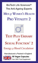 Load image into Gallery viewer, Pro Vitality 2: Peri &amp; Menopause Support: Natural Testosterone, Estrogen Production, Sexual, Heart &amp; Skin Health - Unisex
