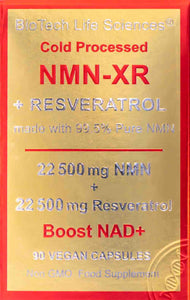 FEEL ALIVE - NMN-XR  1,000mg NMN + 1,000mg Resveratrol  Vit A Retinol B7 Biotin B9 Folate B12 Selenium Iodine