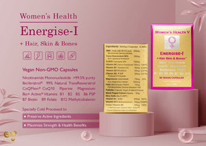 Women's Health - Hair, Skin, Nails, Bones & Energy Supplement - Energise 1 Womens Health BioTech Life Sciences 